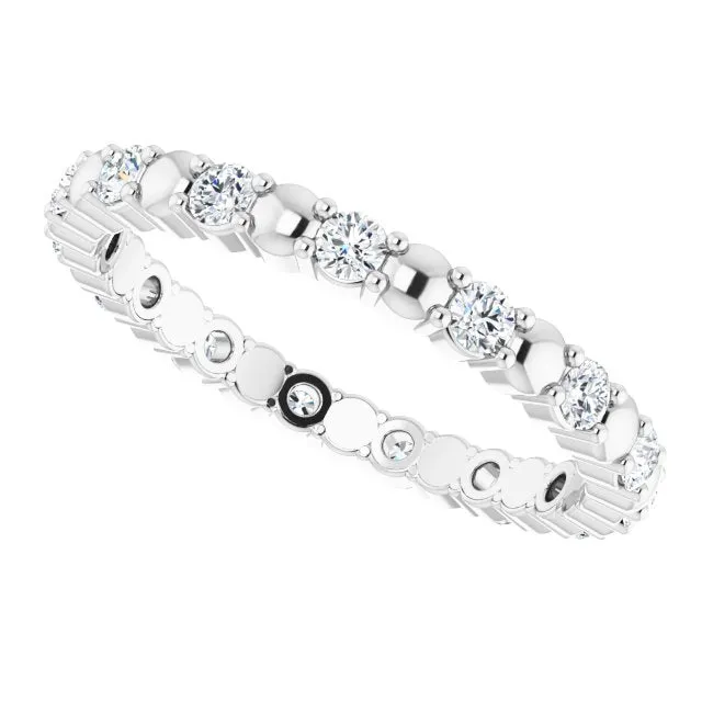 0.45 ct. Round Diamond Stackable Eternity Band