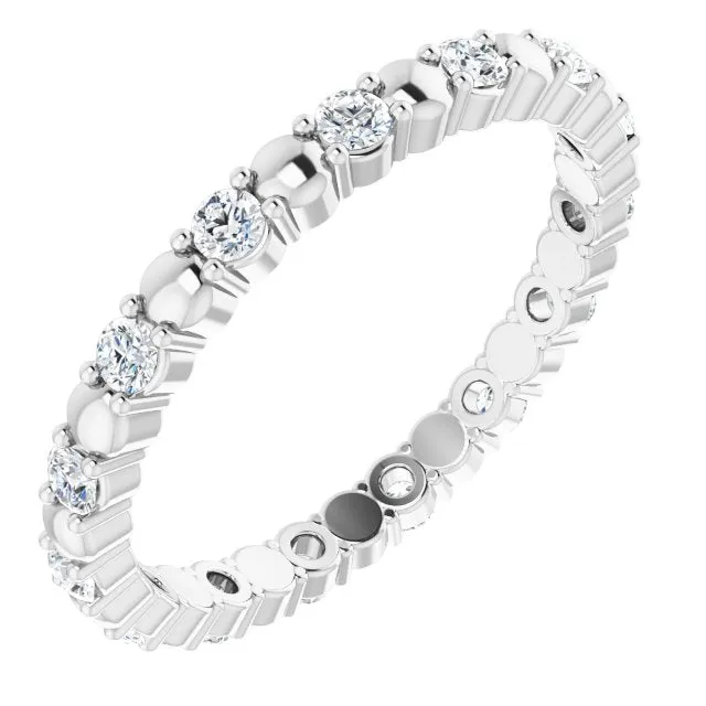 0.45 ct. Round Diamond Stackable Eternity Band