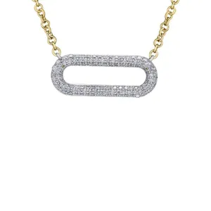 0.66TDW Diamond 10K Yellow and White Gold Fancy Pendant