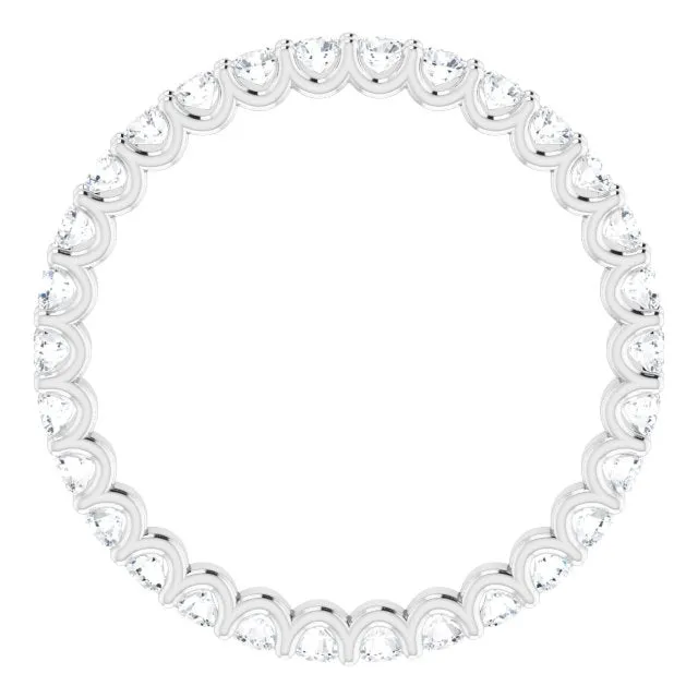 0.90 ct. Shared Prong Round Diamond U Shape Eternity Band