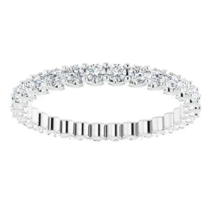0.90 ct. Shared Prong Round Diamond U Shape Eternity Band