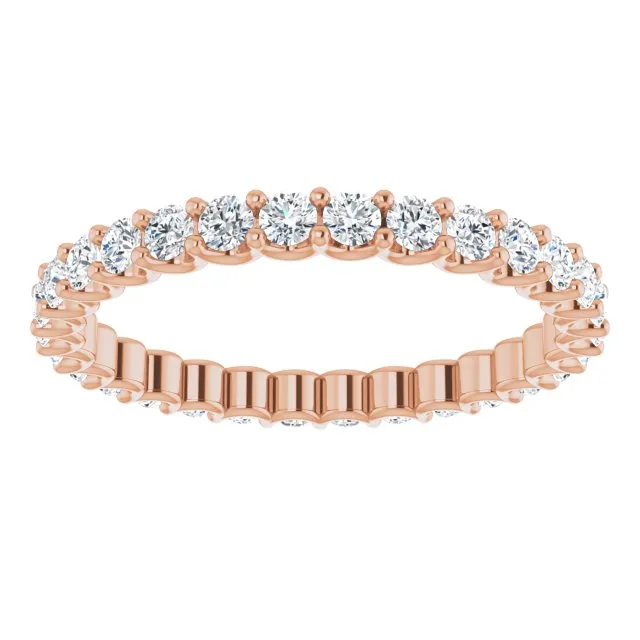 0.90 ct. Shared Prong Round Diamond U Shape Eternity Band