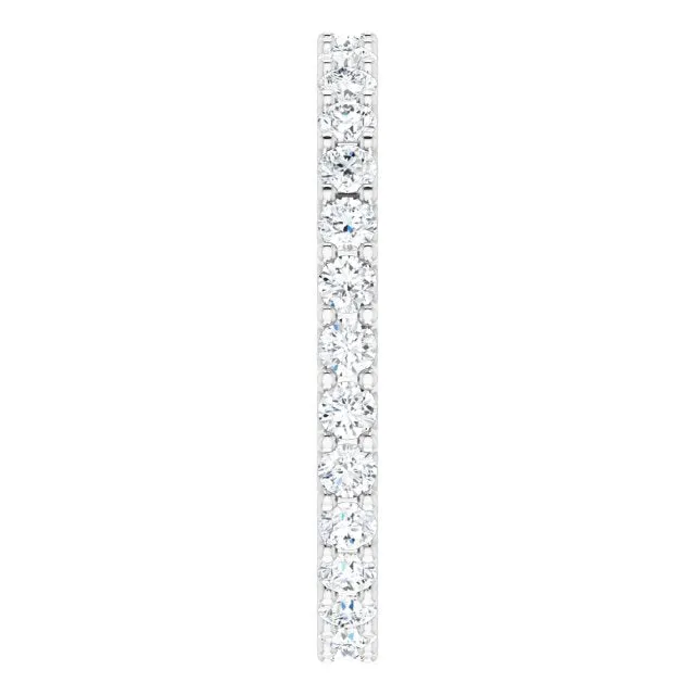 0.90 ct. Shared Prong Round Diamond U Shape Eternity Band