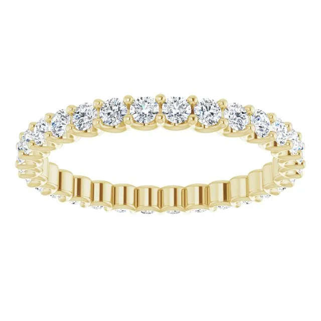 0.90 ct. Shared Prong Round Diamond U Shape Eternity Band