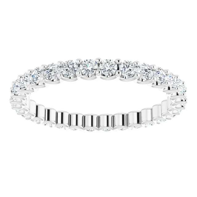 0.90 ct. Shared Prong Round Diamond U Shape Eternity Band
