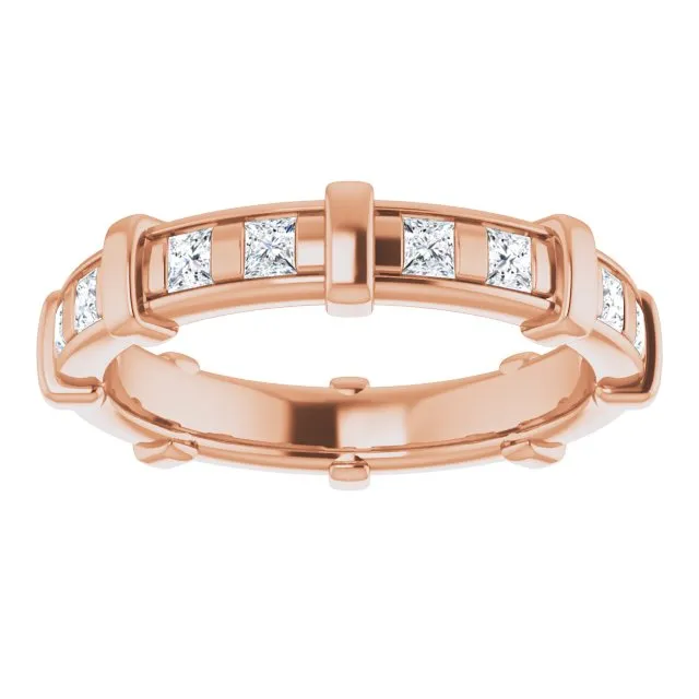 0.96 ct.  Princess Diamond Eternity Band