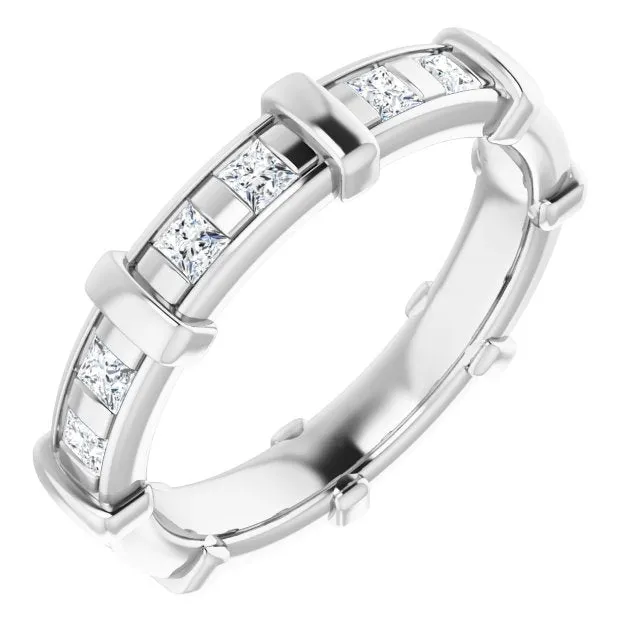 0.96 ct.  Princess Diamond Eternity Band