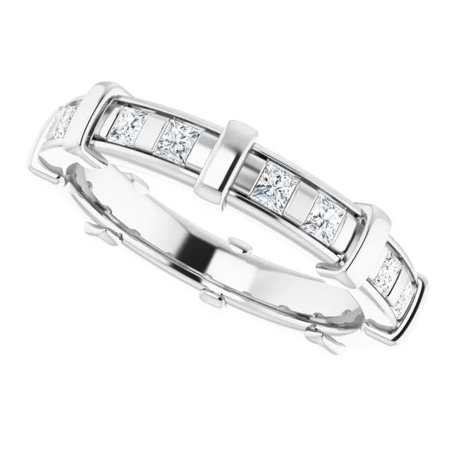 0.96 ct.  Princess Diamond Eternity Band
