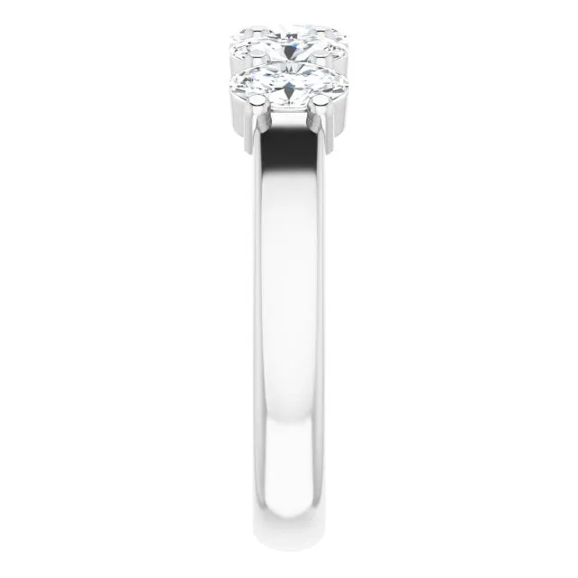 1.05 ct. Oval Cut Diamond Wedding Band 5 Stone Anniversary Ring