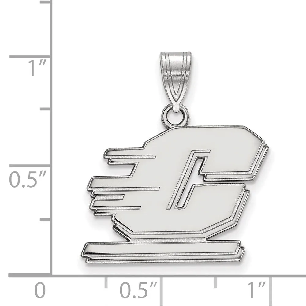 10K White Gold Central Michigan University Medium Pendant