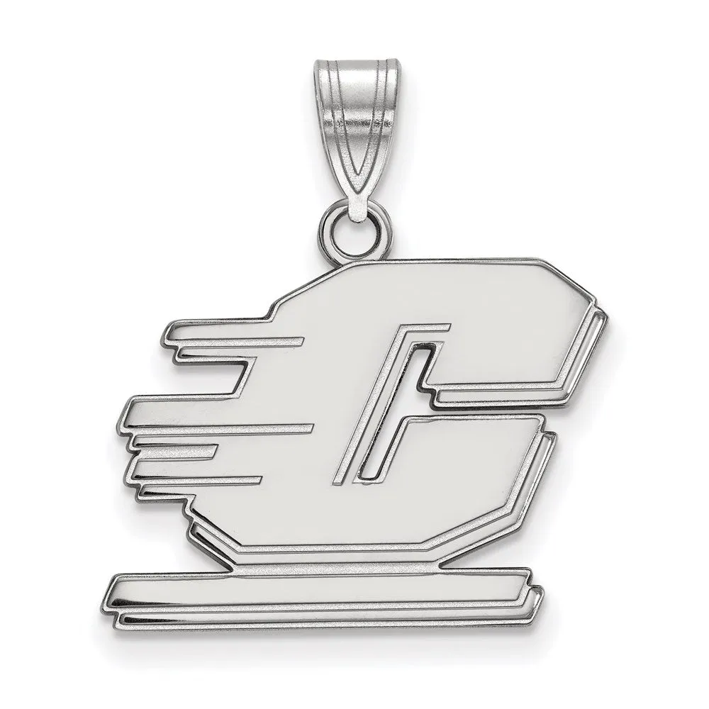 10K White Gold Central Michigan University Medium Pendant