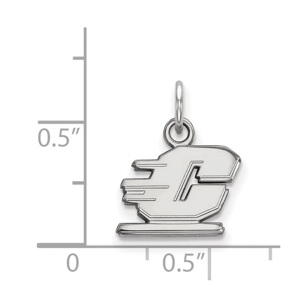 10K White Gold Central Michigan University XS Pendant