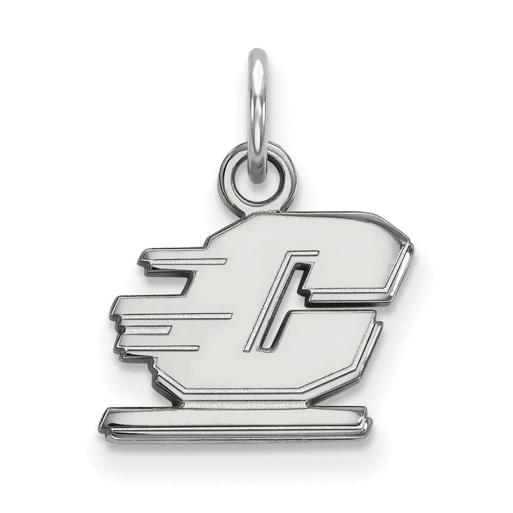 10K White Gold Central Michigan University XS Pendant