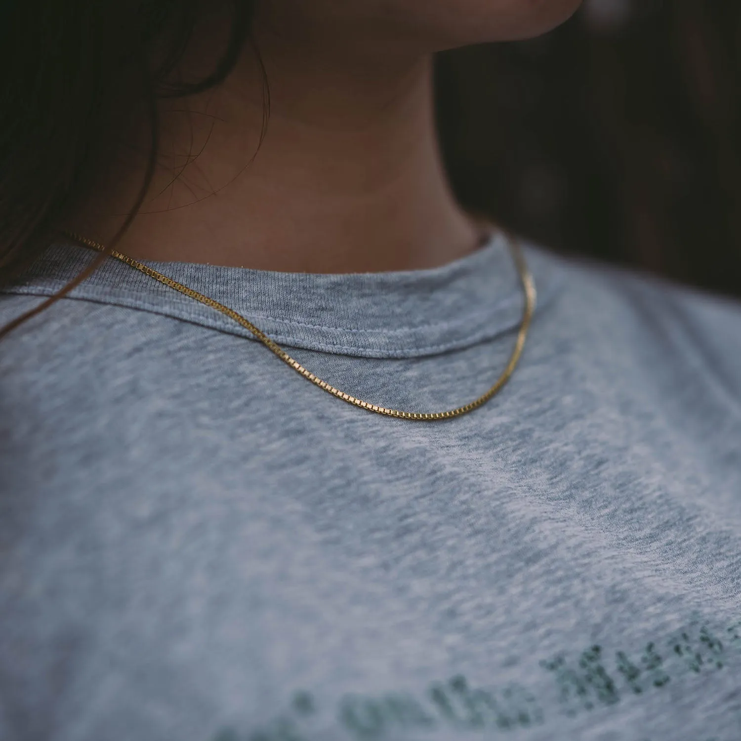 1.2 mm  |  1.5 mm  |  1.8 mm  |  2.0 mm Women's Box Chain Necklace