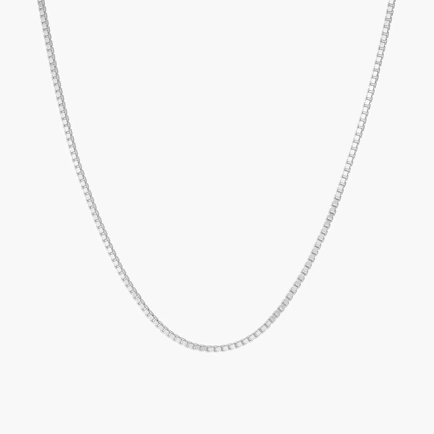 1.2 mm  |  1.5 mm  |  1.8 mm  |  2.0 mm Women's Box Chain Necklace