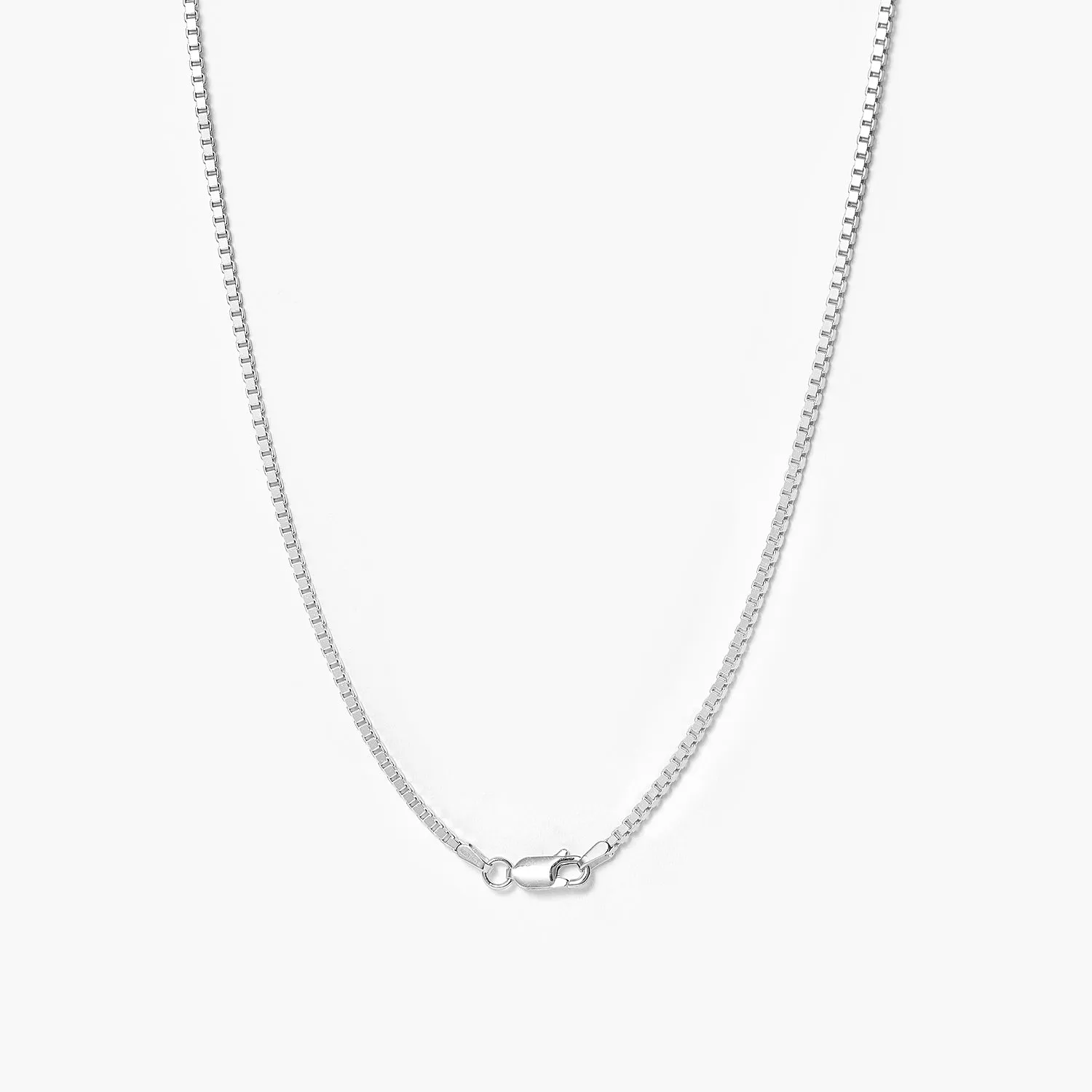 1.2 mm  |  1.5 mm  |  1.8 mm  |  2.0 mm Women's Box Chain Necklace