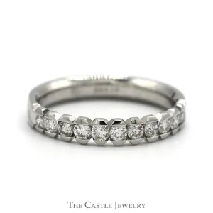 1/4cttw Tension Set Diamond Wedding Band in Platinum