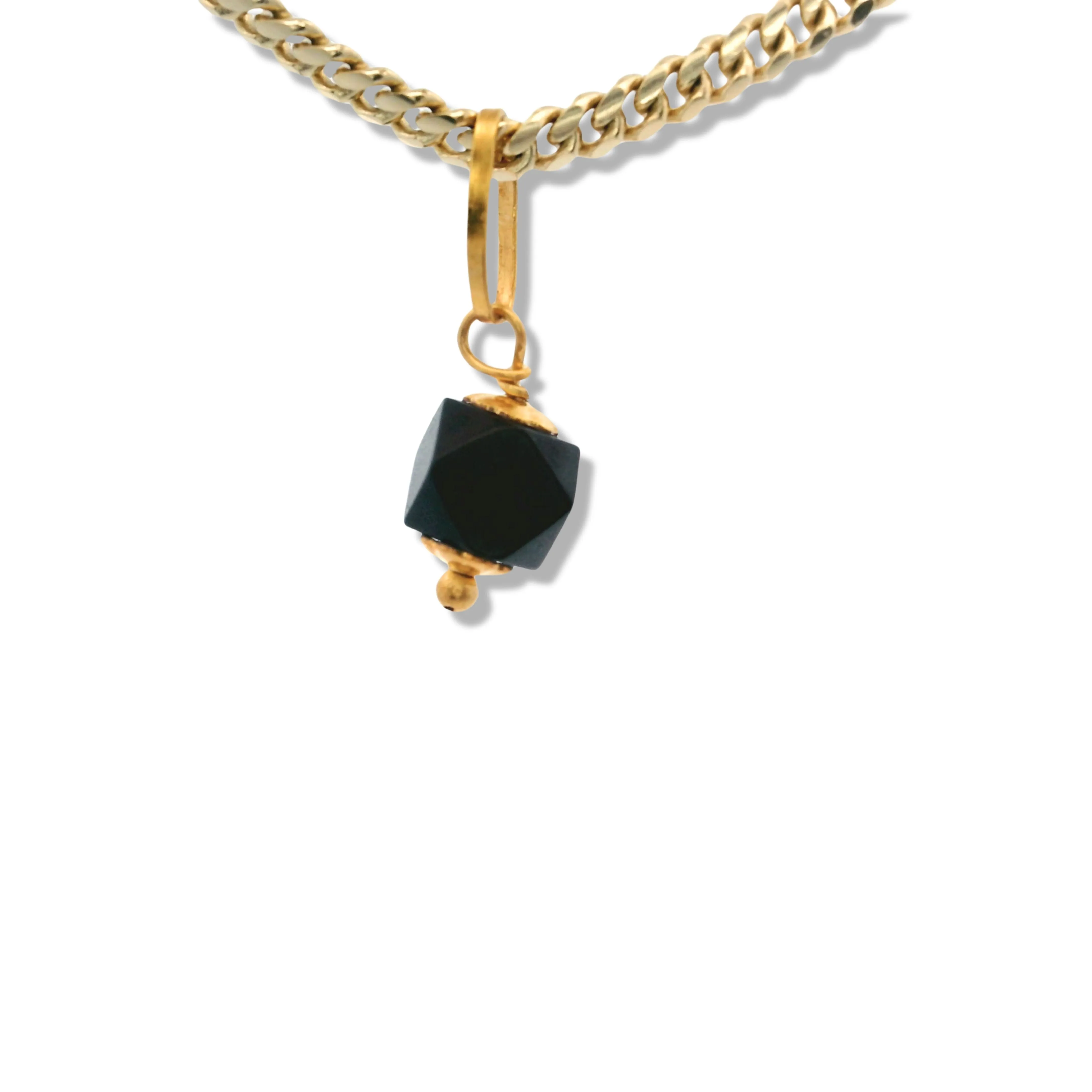 14K Yellow Gold Small Azabache Charm