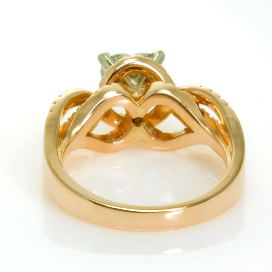 1.65ct Heart Shaped Diamond Engagement Ring