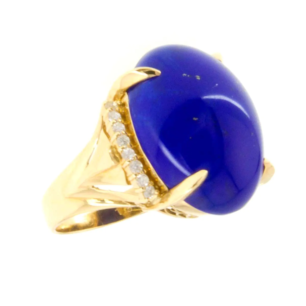 18.82ct Lapis and Diamond Ring in 18kt