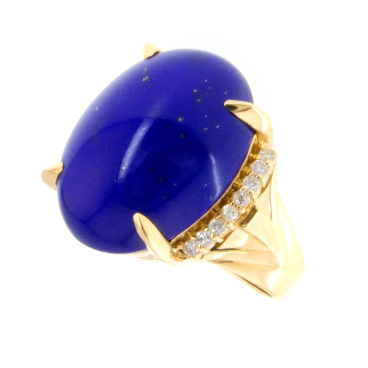 18.82ct Lapis and Diamond Ring in 18kt