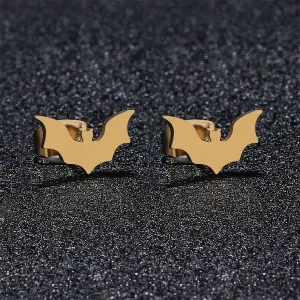 18K Gold-Plated Bat Stud Earrings