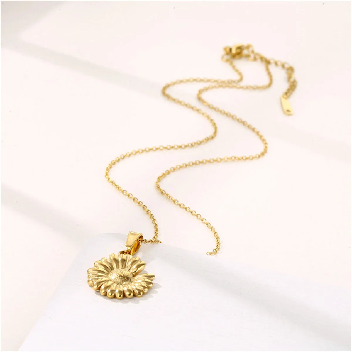18K Gold-Plated Floral Pendant Necklace