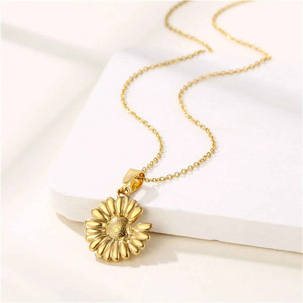 18K Gold-Plated Floral Pendant Necklace