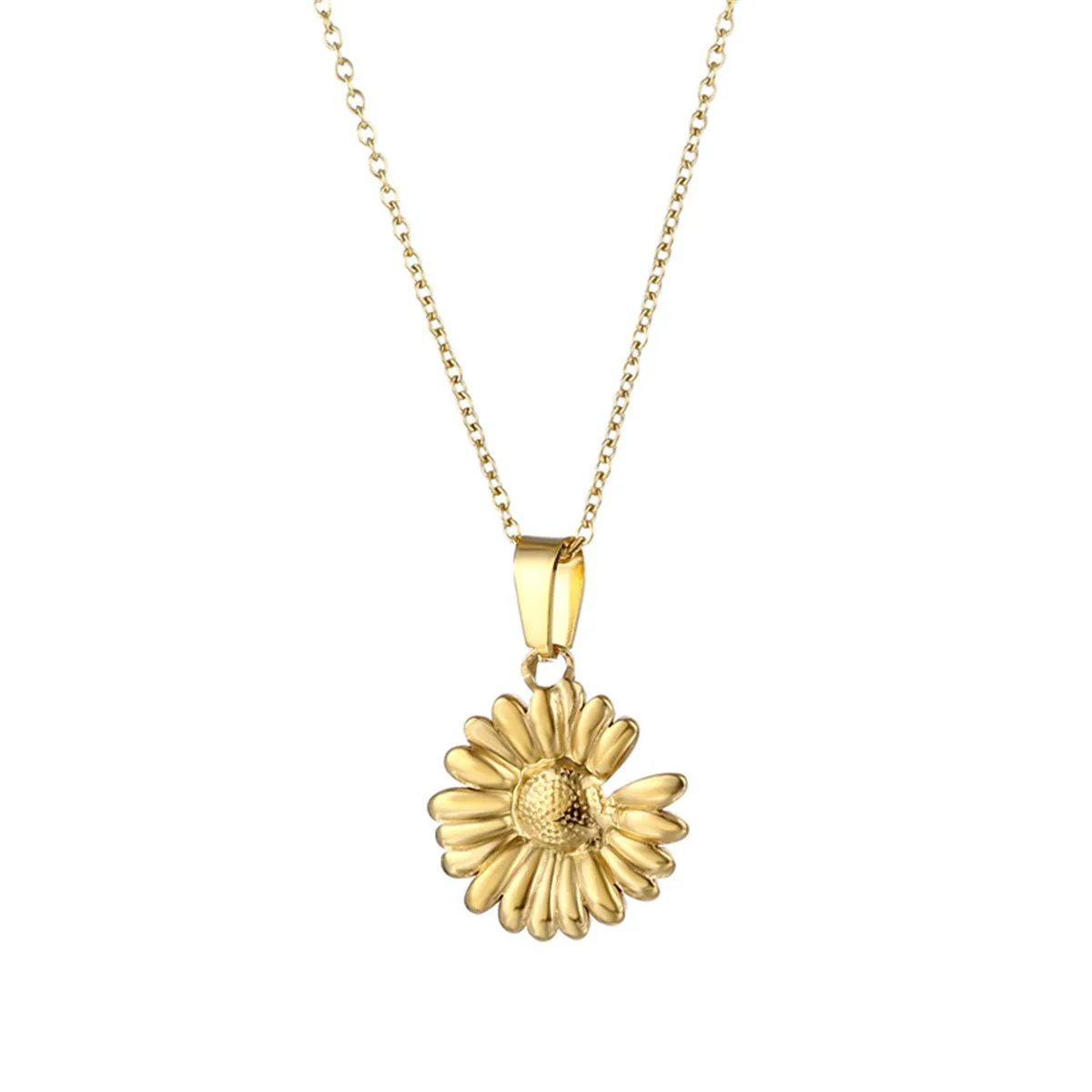 18K Gold-Plated Floral Pendant Necklace