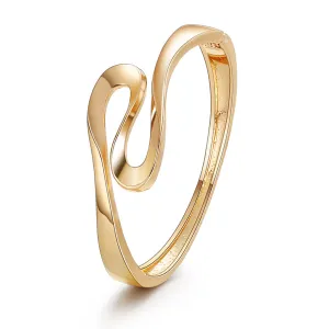 18K Gold-Plated Ribbon Bangle