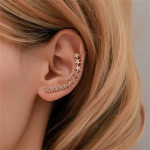18K Gold-Plated Star Ear Climber