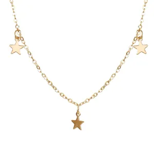 18K Gold-Plated Star Station Necklace