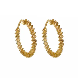 18K Gold-Plated Twist Hoop Earring
