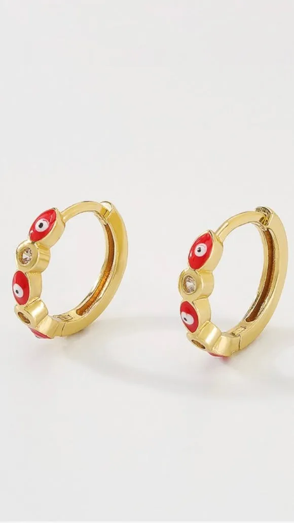 18K Plated Nazar Huggies