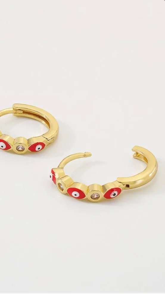 18K Plated Nazar Huggies