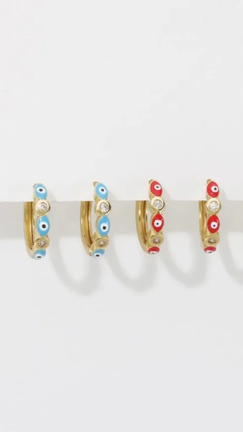 18K Plated Nazar Huggies