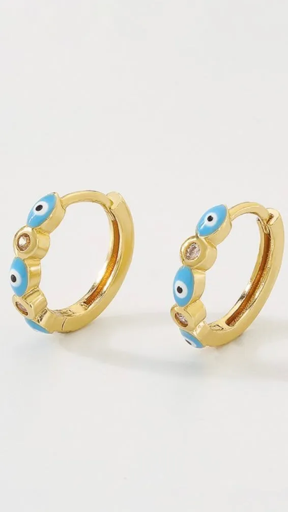 18K Plated Nazar Huggies