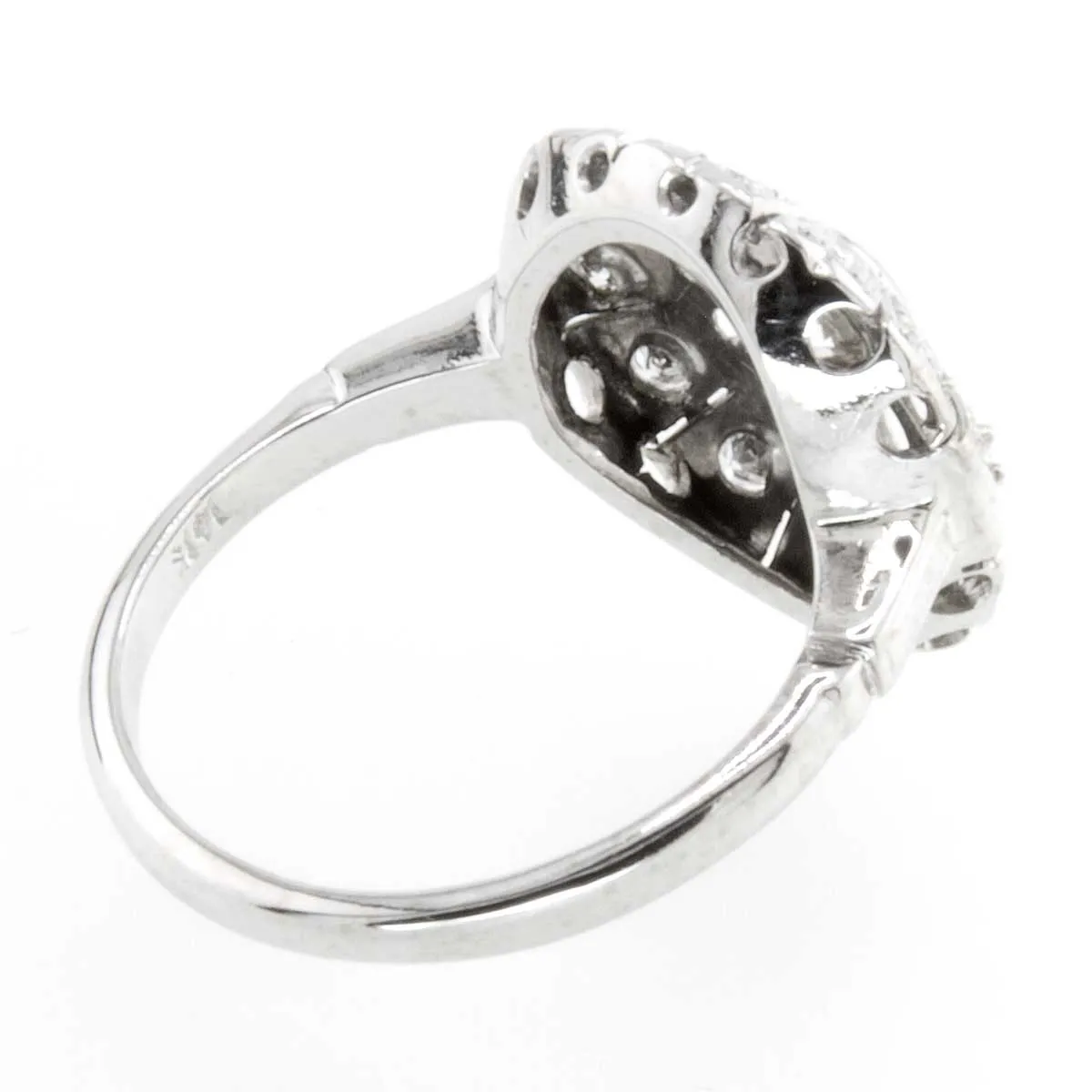 1950s Diamond Circle Cocktail Ring