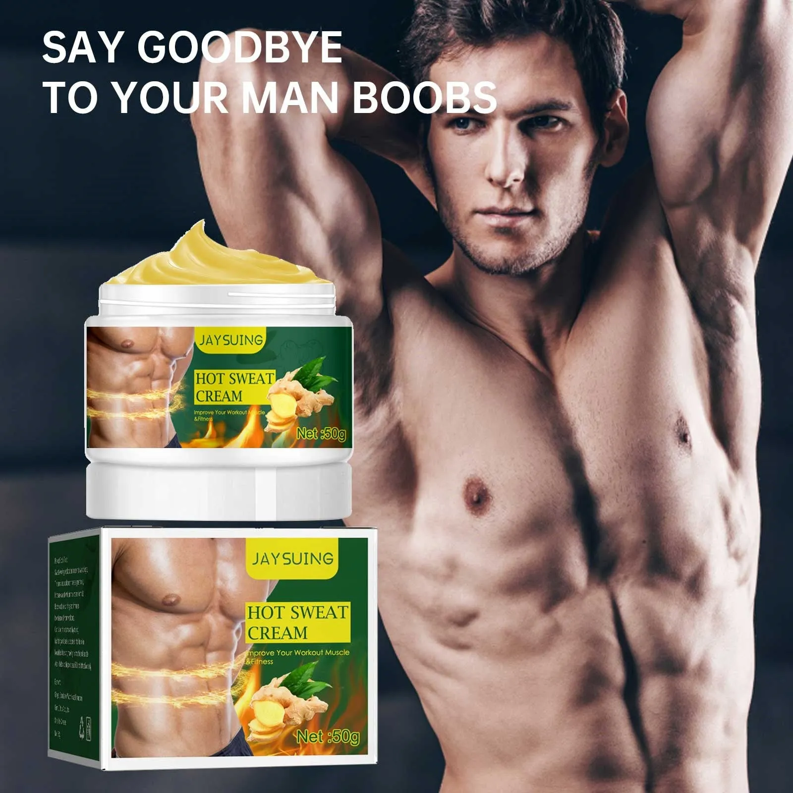 2PC Firming Ginger Cream Abdominal Men & Women's Fitness Shaping