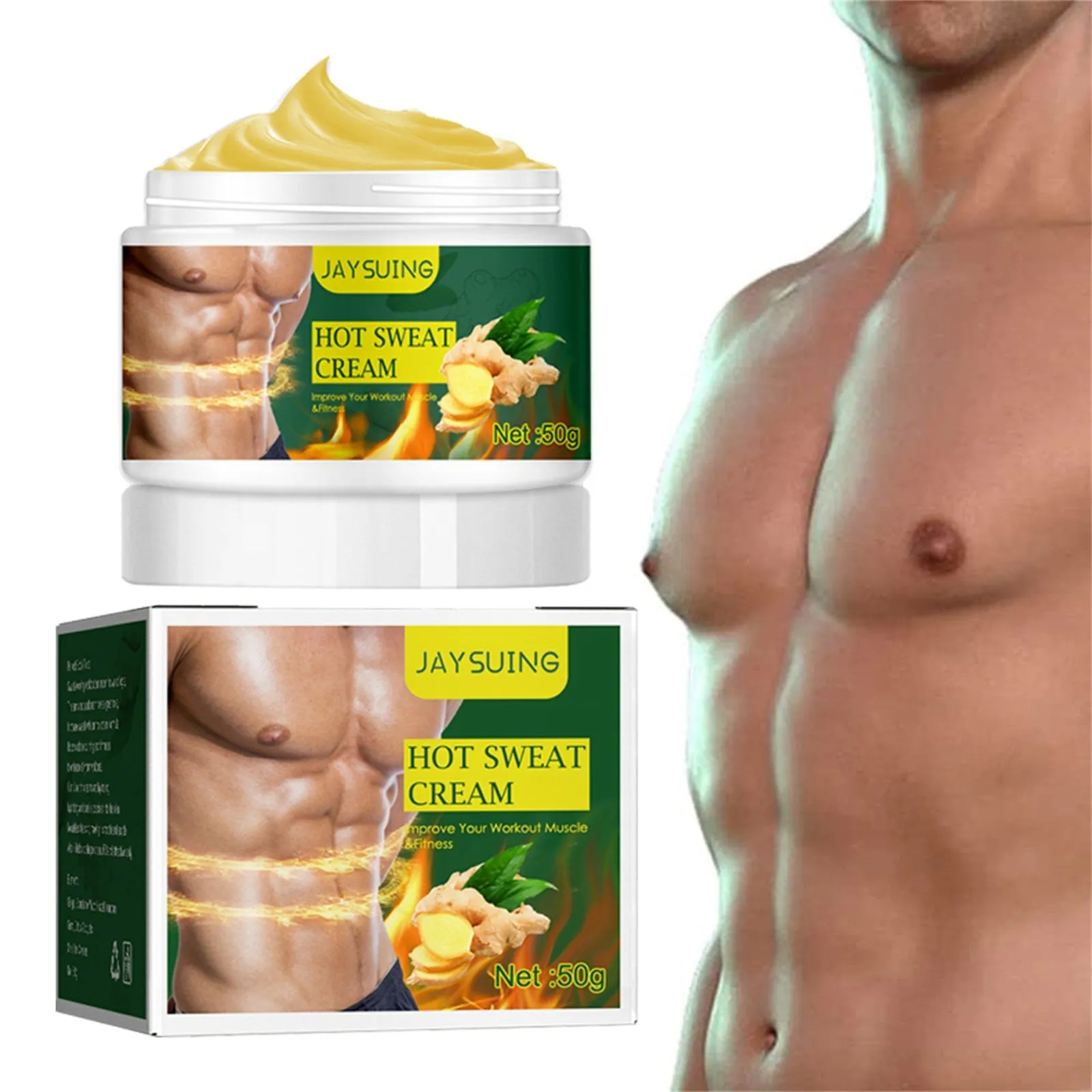 2PC Firming Ginger Cream Abdominal Men & Women's Fitness Shaping