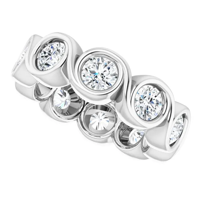 3.30 ct. Bezel Set Round Diamond Eternity Band