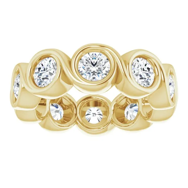 3.30 ct. Bezel Set Round Diamond Eternity Band