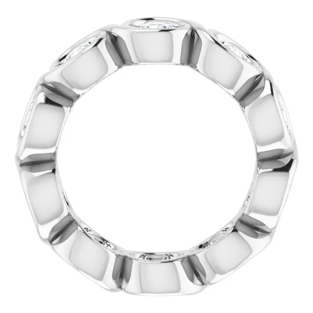 3.30 ct. Bezel Set Round Diamond Eternity Band