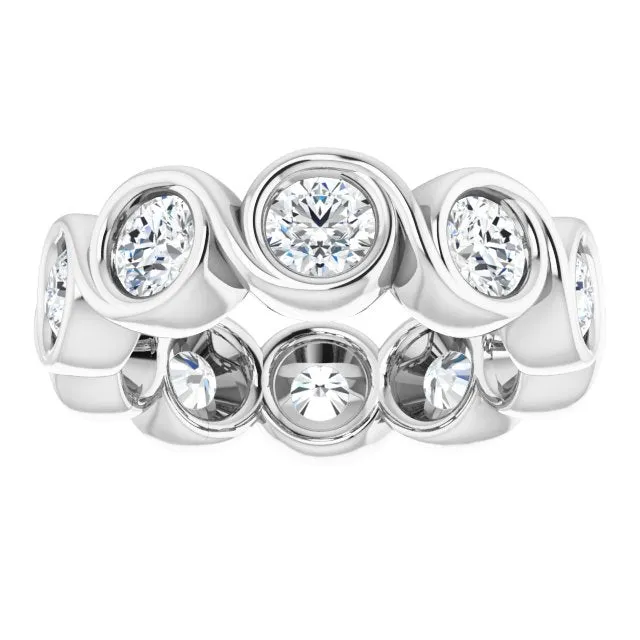 3.30 ct. Bezel Set Round Diamond Eternity Band