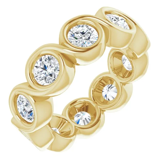 3.30 ct. Bezel Set Round Diamond Eternity Band