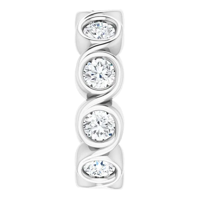 3.30 ct. Bezel Set Round Diamond Eternity Band