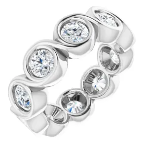 3.30 ct. Bezel Set Round Diamond Eternity Band