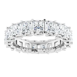 3.78 ct. Princess Diamond Double Trellis Eternity Band