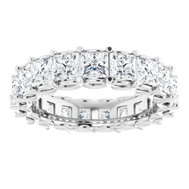 3.78 ct. Princess Diamond Double Trellis Eternity Band