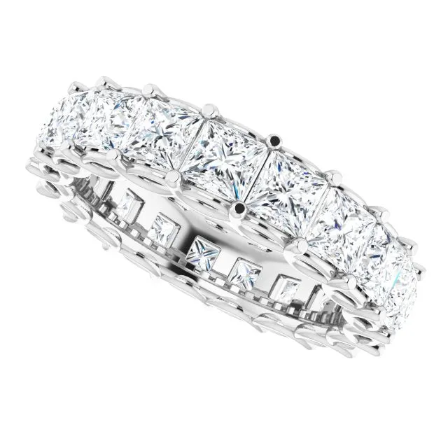 3.78 ct. Princess Diamond Double Trellis Eternity Band
